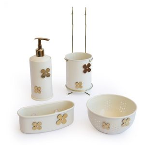 ست Erg رنگی گلدار (جاقاشقی تک-جامایع-جااسکاچی-صافی سینک)