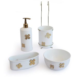 ست Erg رنگی گلدار (جاقاشقی تک-جامایع-جااسکاچی-صافی سینک)